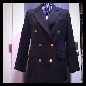 Vintage Double Breasted Navy Blue ladies Jacket
